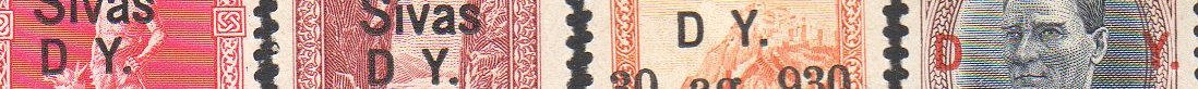 Turkey Stamps Briefmarken Turkei 1930 Eisenbahn Sivas Abart Railway Variety