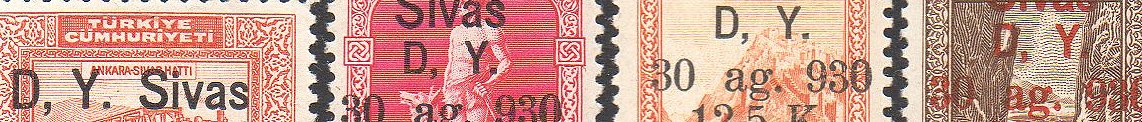 Turkey Stamps Briefmarken Turkei 1930 Eisenbahn Sivas Abart Railway Variety