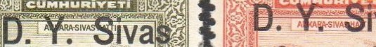 Turkey Stamps Briefmarken Turkei 1930 Eisenbahn Sivas Abart Railway Variety