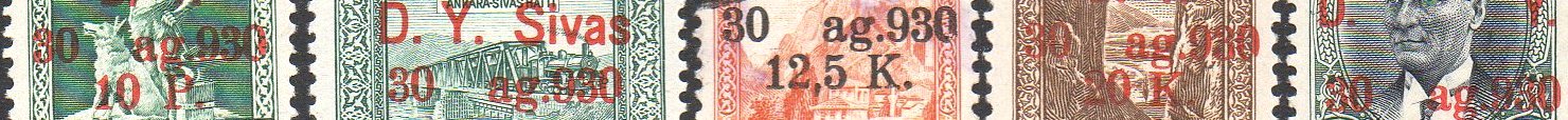 Turkey Stamps Briefmarken Turkei 1930 Eisenbahn Sivas Abart Railway Variety