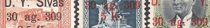 Turkey Stamps Briefmarken Turkei 1930 Eisenbahn Sivas Abart Railway Variety