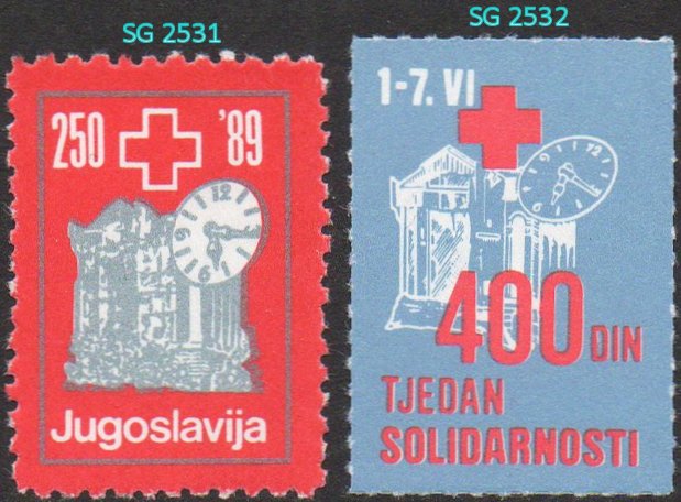 Yugoslavia Macedonia Stamps Earthquake Skopje Station Clock 1989