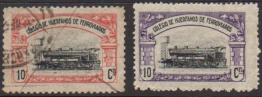 Huerfanos de Ferrocarriles sellos postales stamps Spain Railway Orphans Charity Civil War