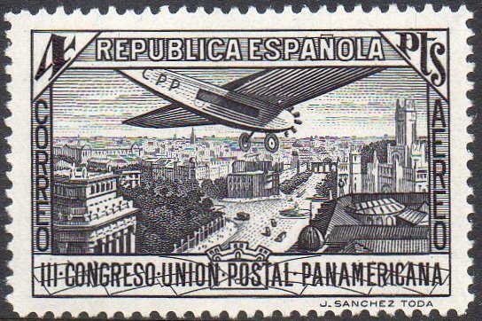 1931 Postal Union Congress Airmail 4P Spain