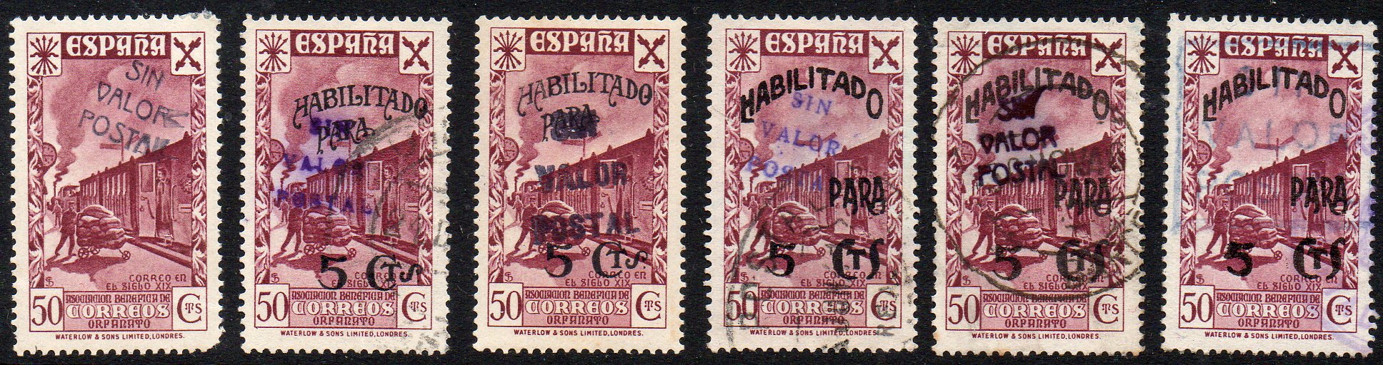 1938 Beneficencia Historia del Correo Sin Valor Postal