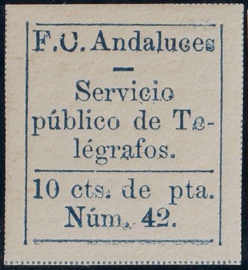 Ferrocarriles Andaluces 10c Imperf
