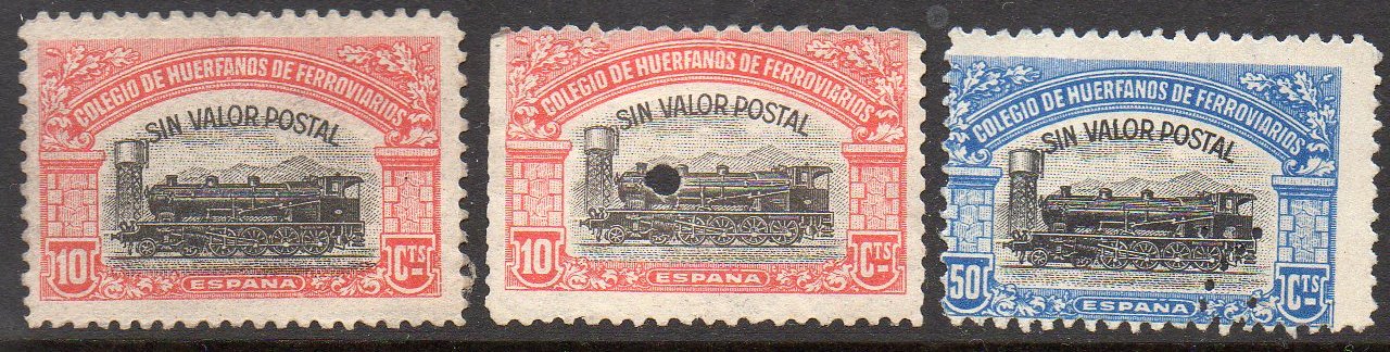 Huerfanos de Ferrocarriles sellos postales stamps Spain Railway Orphans Charity Civil War