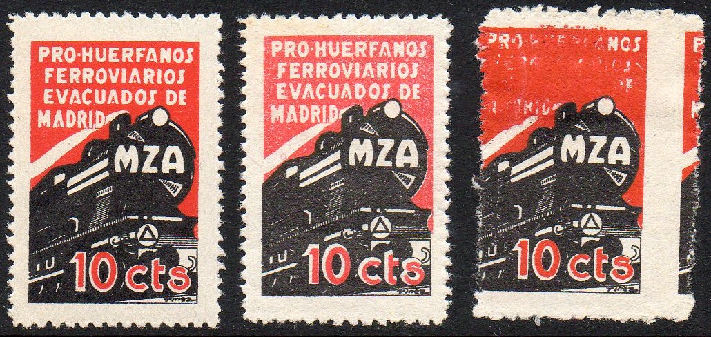 Madrid Evacuados Evacuees sellos postales stamps Espana Spain Guerra Civil War