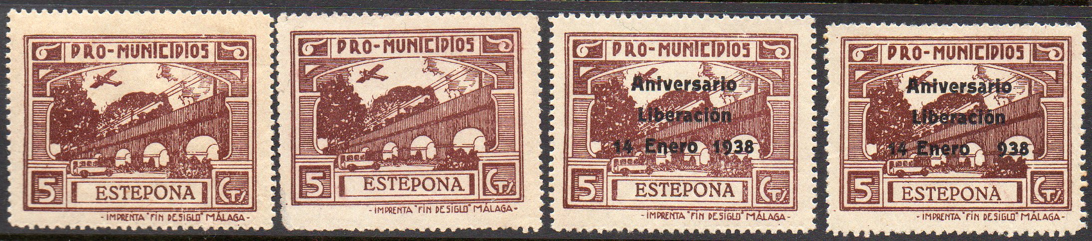 Estepona Sellos Postales Guerra Civil