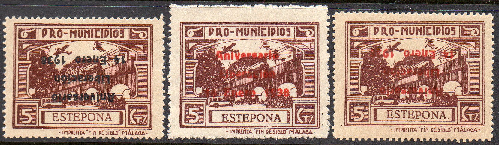 Estepona Sellos Postales Guerra Civil