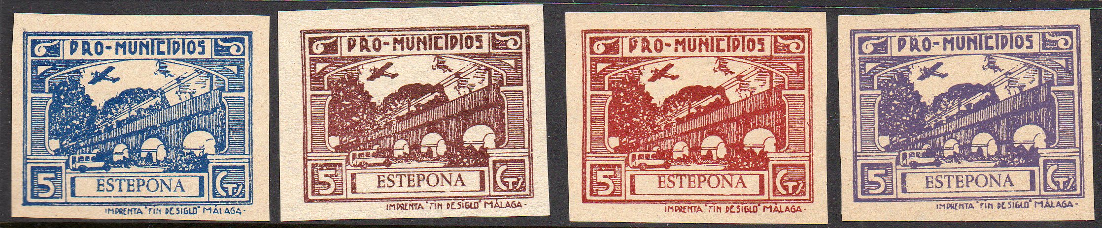 Estepona Sellos Postales Guerra Civil