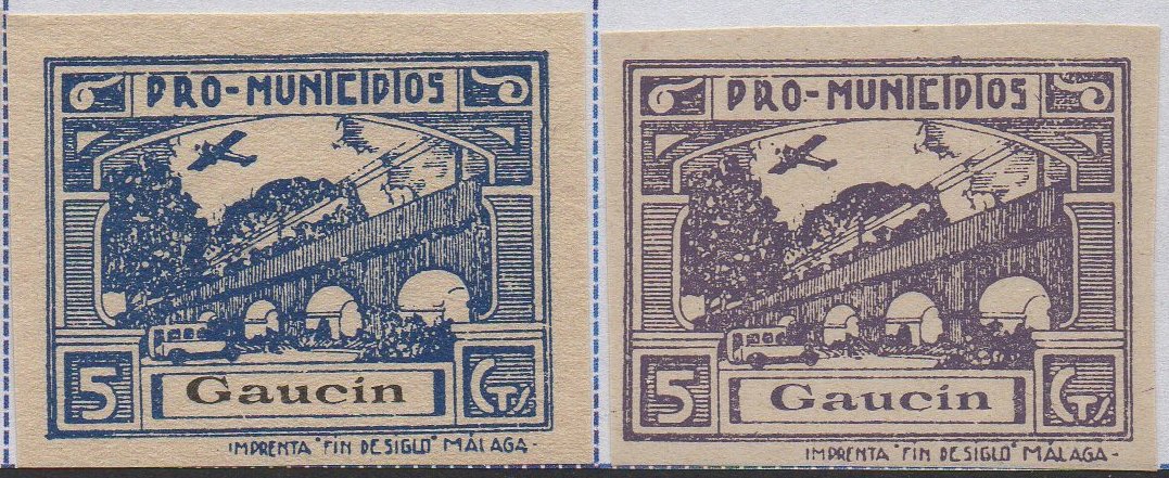 Gaucin Spain Civil War stamps