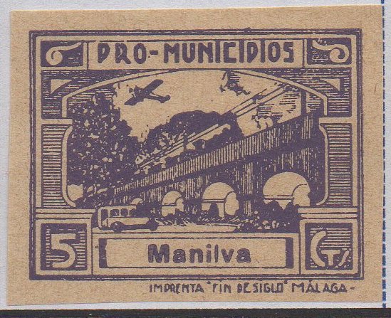 Manilva sellos postales stamps Spain Guerra Civil War