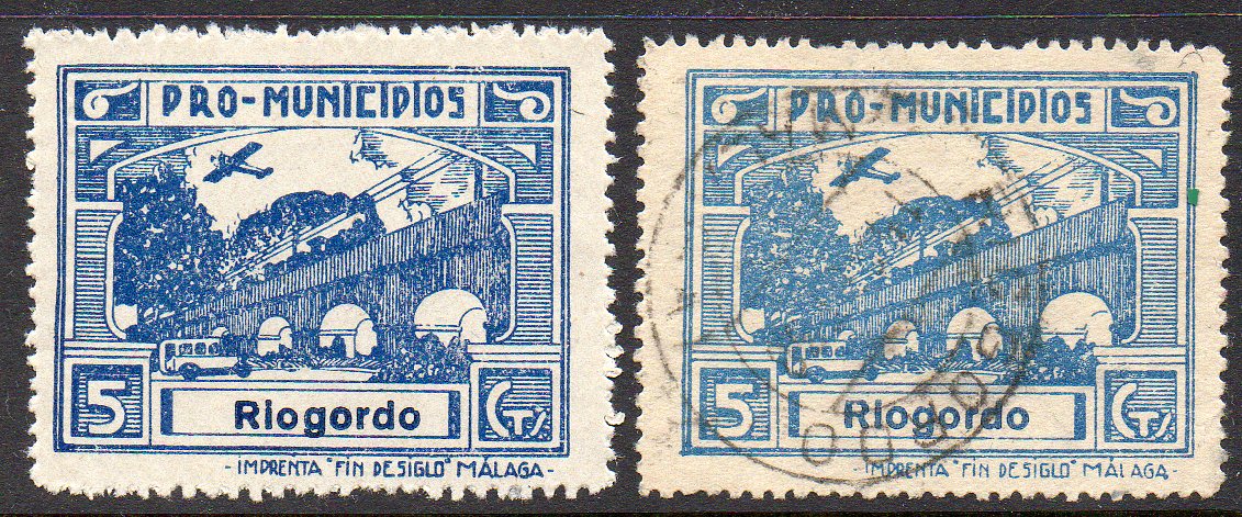 Riogordo sellos postales stamps Spain Guerra Civil War