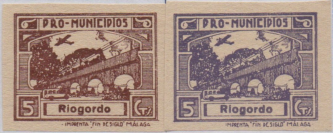 Riogordo sellos postales stamps Spain Guerra Civil War
