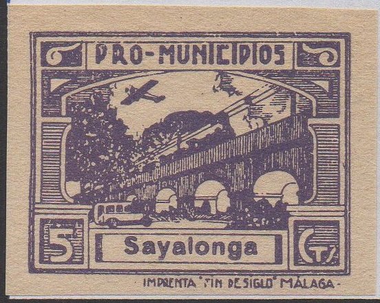 Sayalonga sellos postales stamps Spain Guerra Civil War