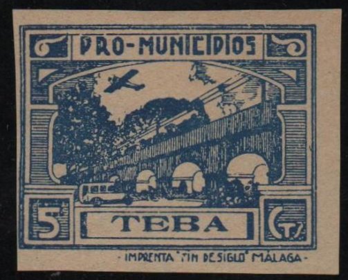 Teba sellos postales stamps Spain Guerra Civil War