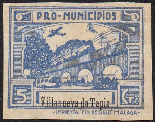 Villanueva de Tapia sellos postales stamps Spain Guerra Civil War