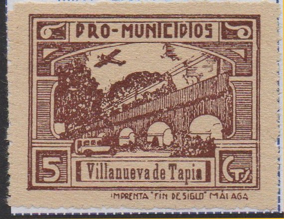 Villanueva de Tapia sellos postales stamps Spain Guerra Civil War