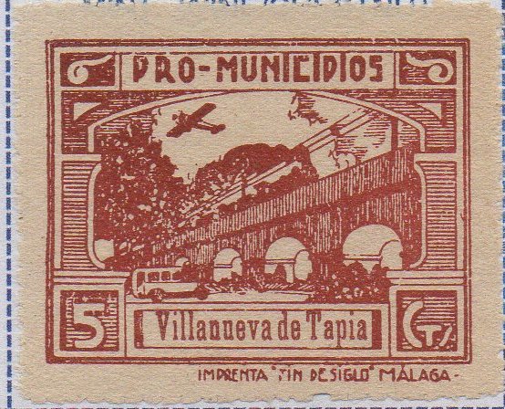 Villanueva de Tapia sellos postales stamps Spain Guerra Civil War
