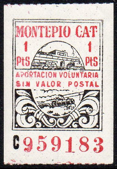 Montepio Voluntary Contribution Stamp Sellos postales
