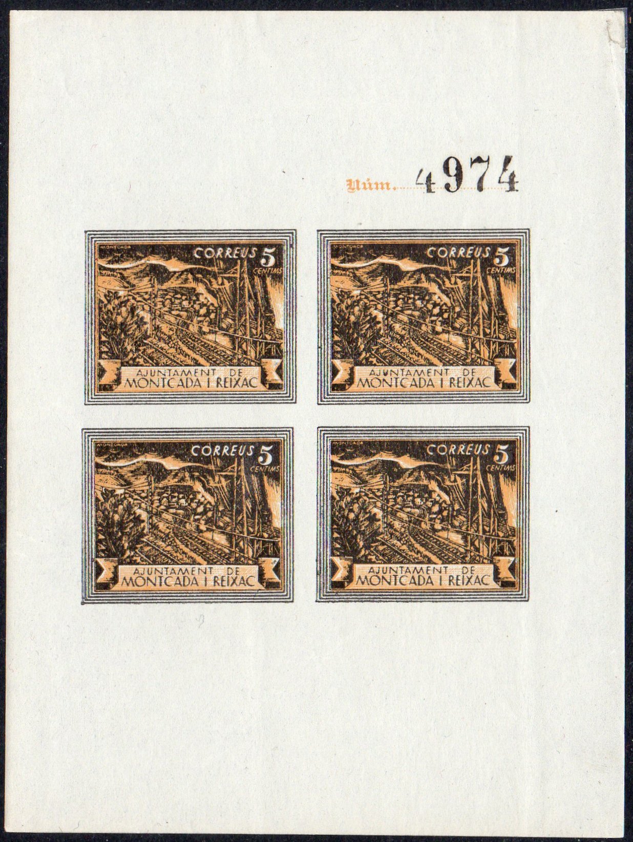 Montcada y Reixac sellos postales stamps Spain Guerra Civil War