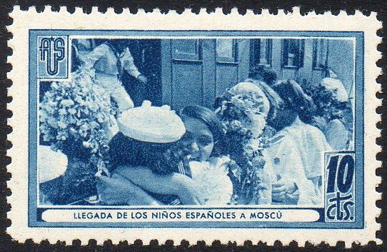 Soviet Republican sellos postales stamps Spain Railway Civil War
