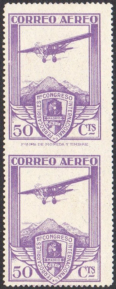Briefmarken Eisenbahn Spanien Sellos Postales Espana Congreso Ferrocarriles 1930