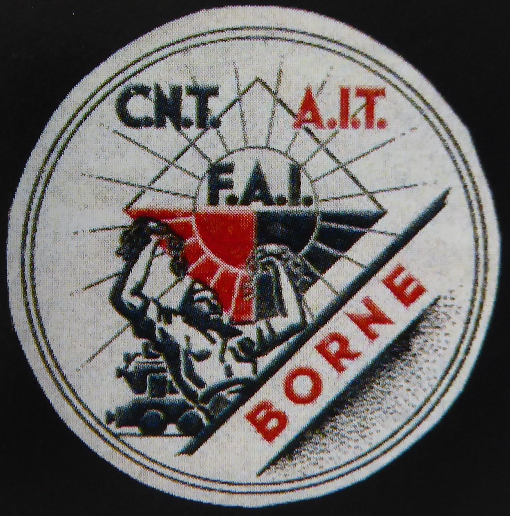 Spain CNT - AIT Borne Espana Ferrocarril railway / workers labour stamp