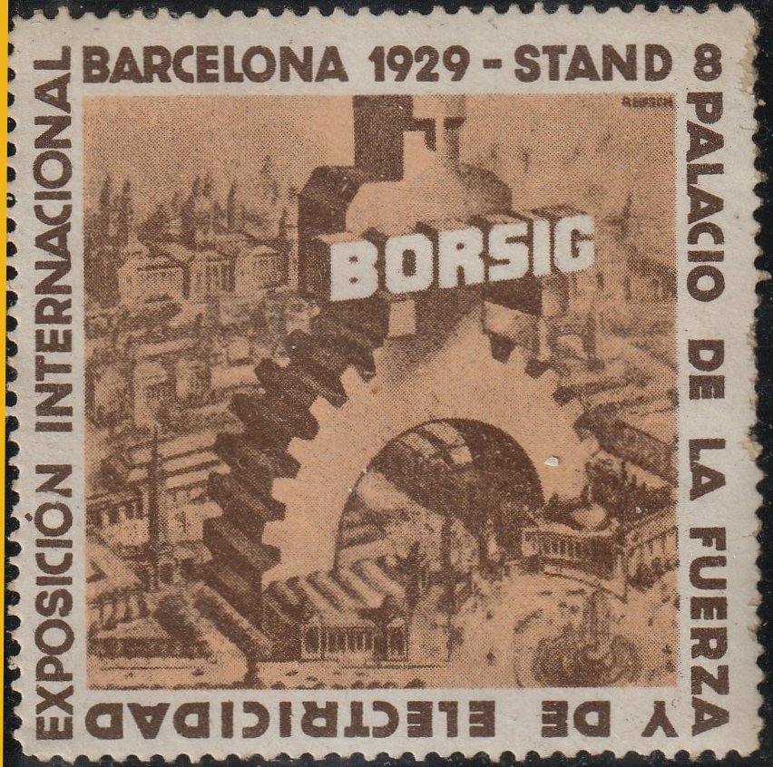 Espana Spain poster stamps vinetas railway tramway tramvia