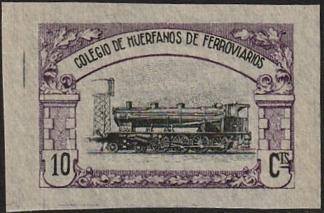 Huerfanos de Ferrocarriles sellos postales stamps Spain Railway Orphans Proof Charity Civil War