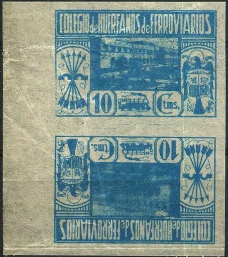 Huerfanos de Ferrocarriles sellos postales stamps Spain Railway Orphans Charity Civil War
