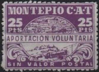 Montepio Voluntary Contribution Stamp Sellos postales