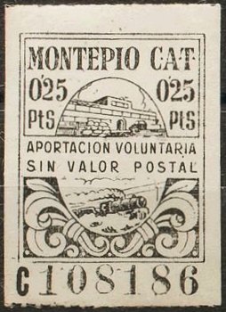 Montepio Voluntary Contribution Stamp Sellos postales