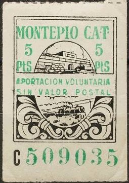 Montepio Voluntary Contribution Stamp Sellos postales