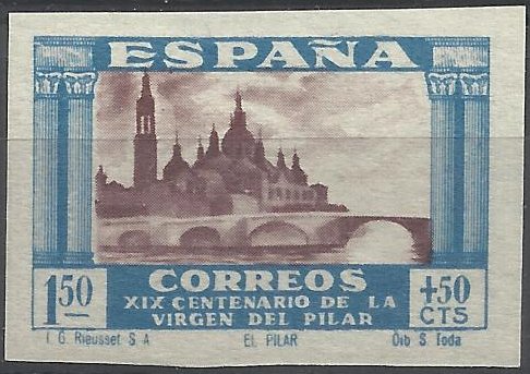 1940 Puente de Piedra Zaragoza tranvias tramway bridge