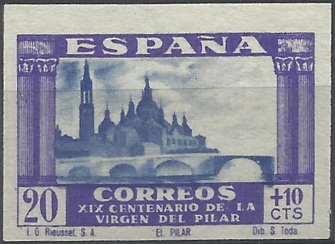1940 Puente de Piedra Zaragoza tranvias tramway bridge
