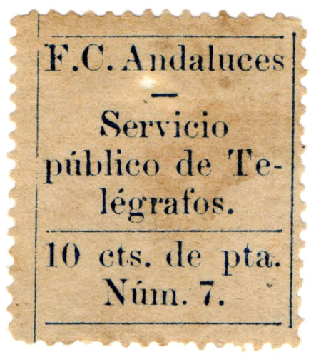 Ferrocarriles Andaluces 10c Perf 13.5