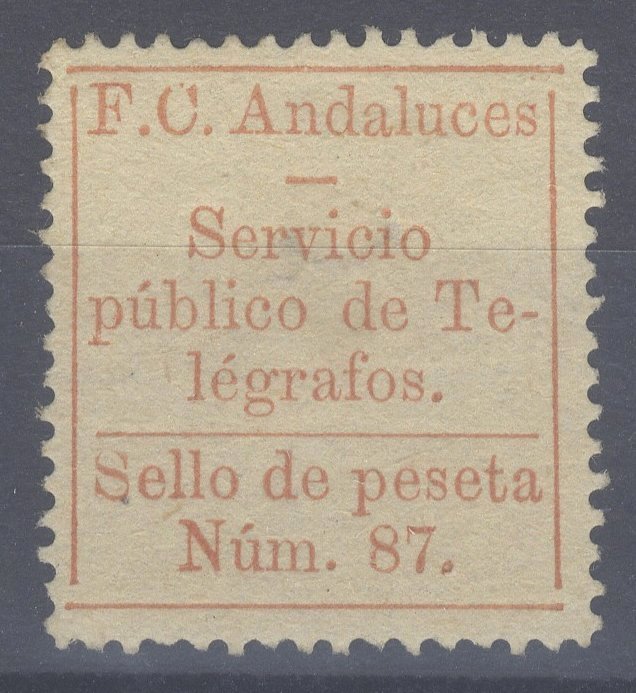 Briefmarken Spanien Ferrocarriles Andaluces 1P Perf 13.5