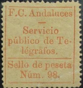 Ferrocarriles Andaluces 1P Perf 13.5