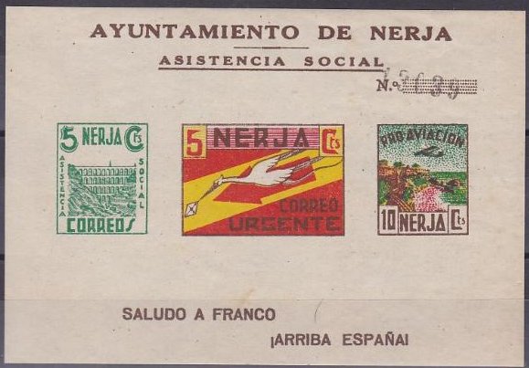 Nerja sellos postales stamps Spain Guerra Civil War stamps Spanish