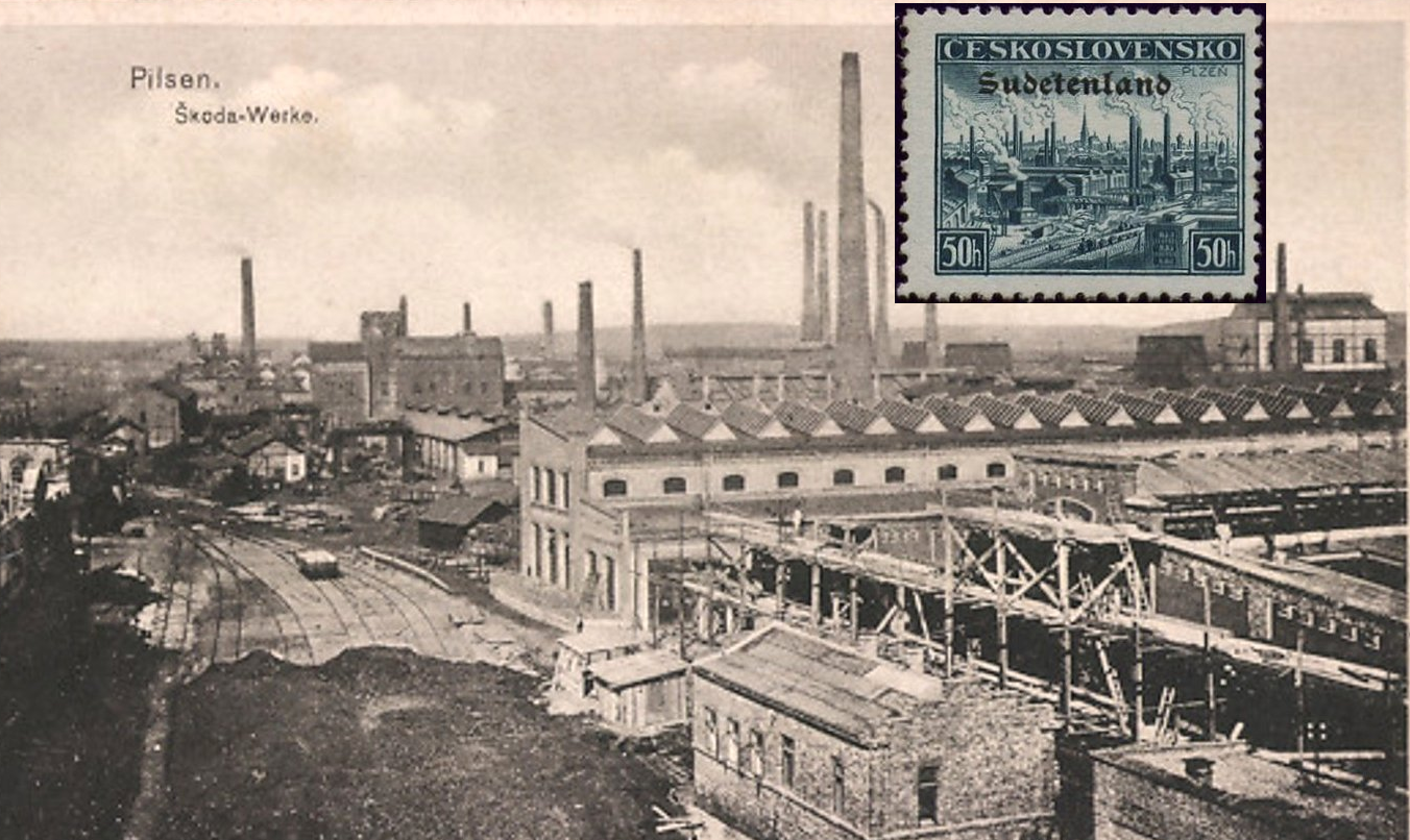 Briefmarken Sudetenland stamps Niklasdorf Gutter