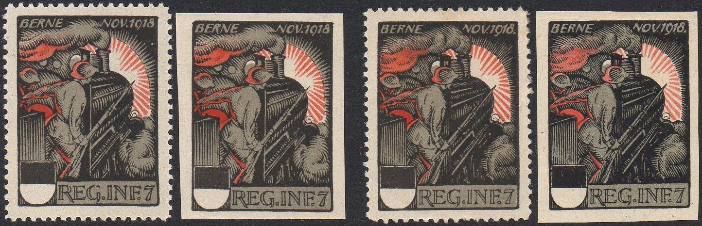 Schweiz Suisse Switzerland Soldatenmarken Eisenbahn Soldier Stamps Railway