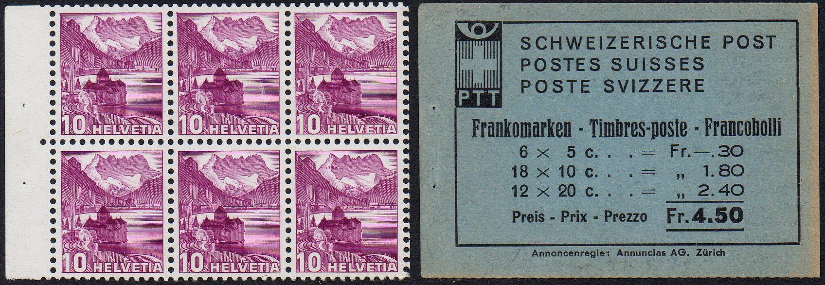 Urmarken Schweiz 1934 Eisenbahnmotiv Switzerland Definitive stamps 1934 Railway