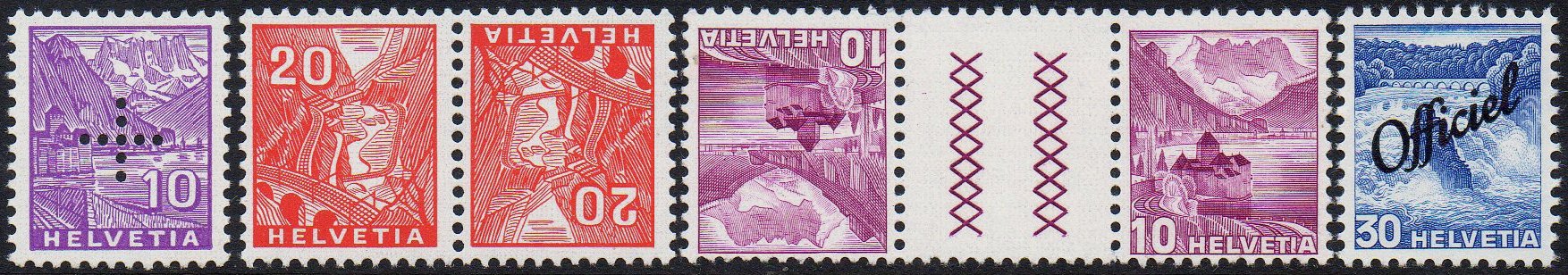 Switzerland Definitive stamps 1934 1936