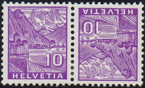 Switzerland Definitive stamps 1934 1936 t�te-b�che & interpanneau pairs