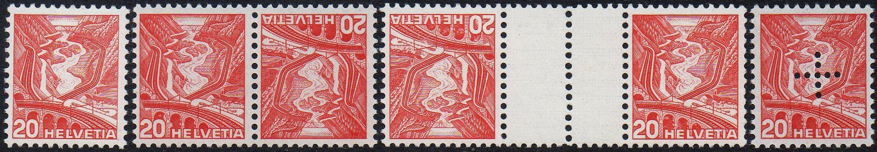 Briefmarken Schweiz Switzerland 1936 20c Urmarke Gotthard Railway