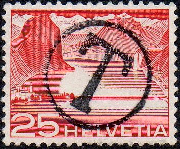 Briefmarken Schweiz Switzerland 1949/1950 Landschaften Urmarken Landscape series railways