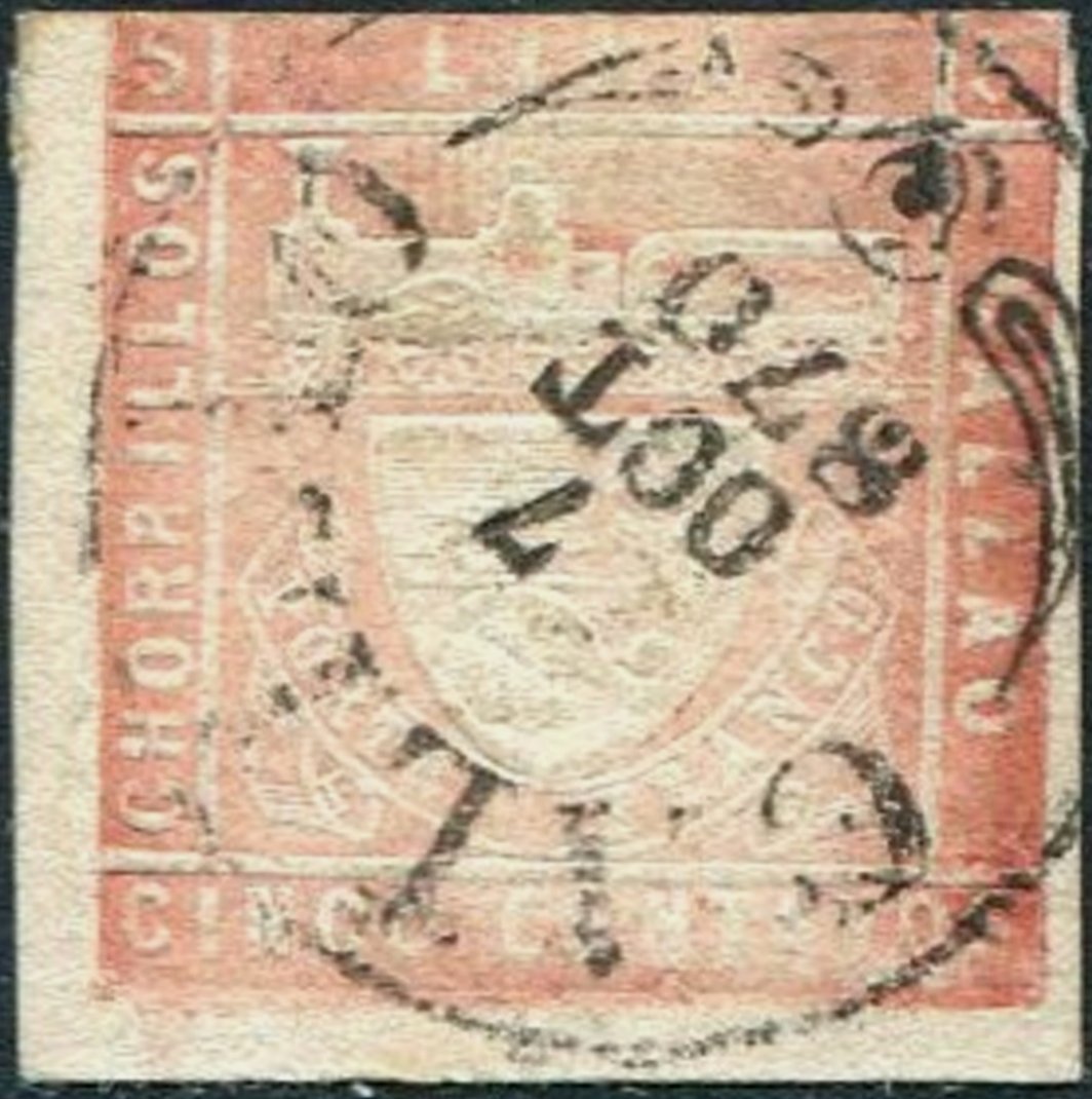 Sellos Postales Peru Trencito 1870 usage