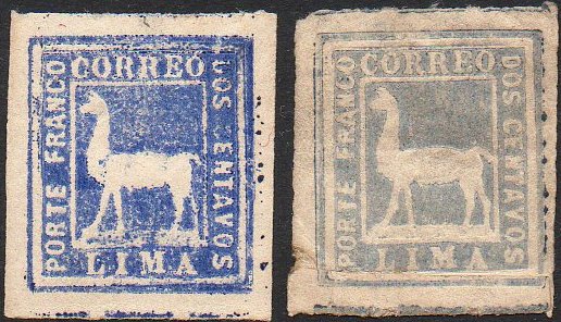 Sellos Postales Peru 1873 Llama stamp